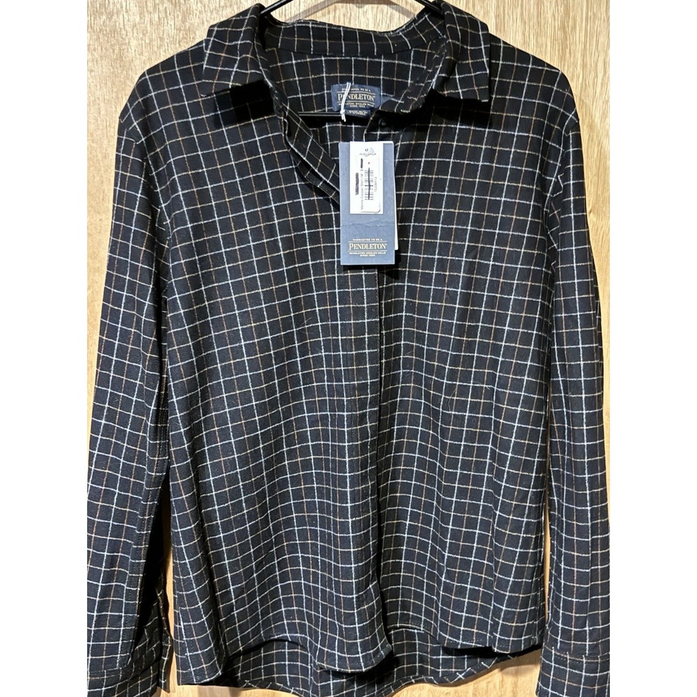 Pendleton NWT 100% Virgin Wool Button Up Long Sleeve Shirt Size Med